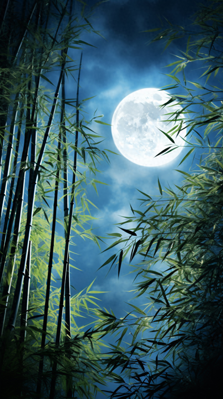 月色# 竹林不是稀罕的风景,可月下竹林呢?