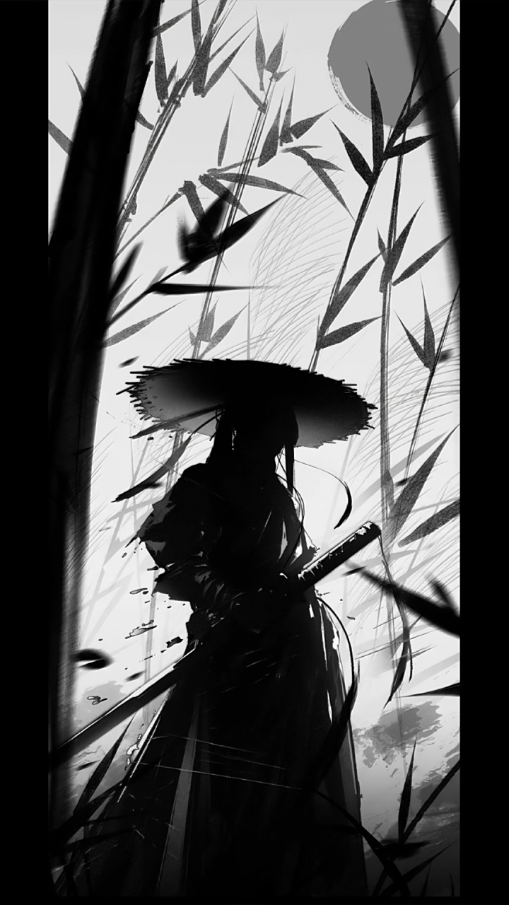 黑白水墨风剑客壁纸 | 古风武侠壁纸 小时候,喜欢看武侠剧,仰慕侠客