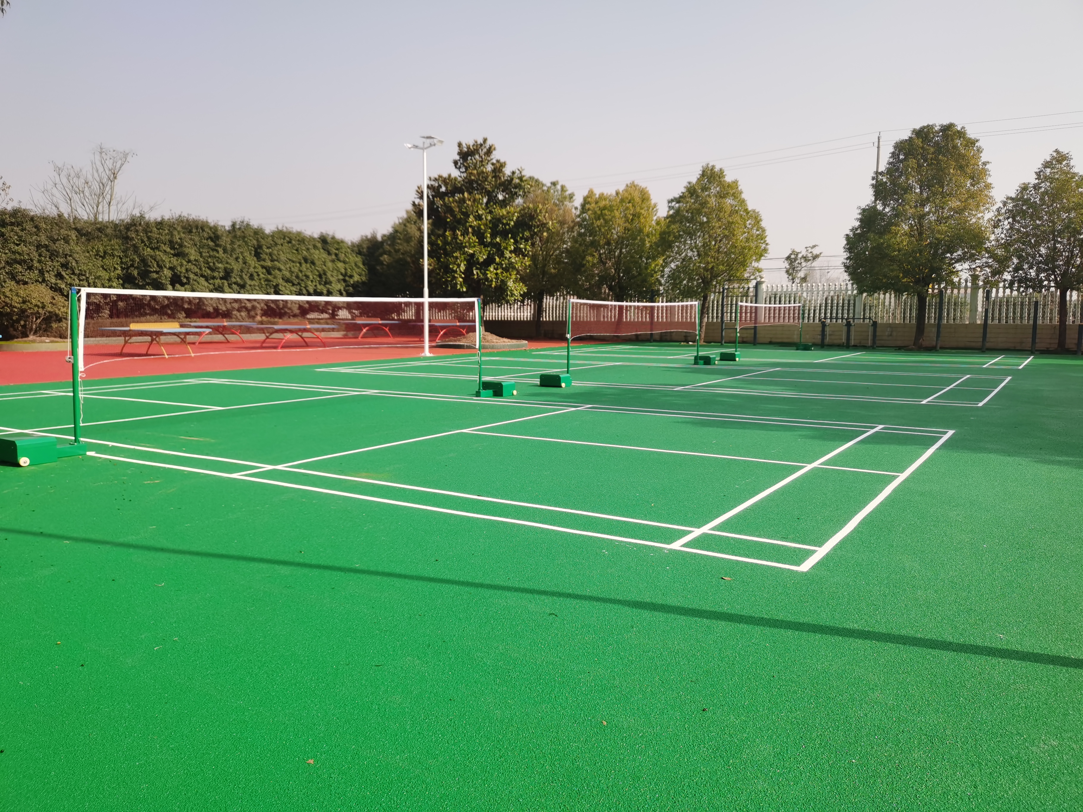 羽毛球场建设,羽毛球场丙烯酸材料地面改造