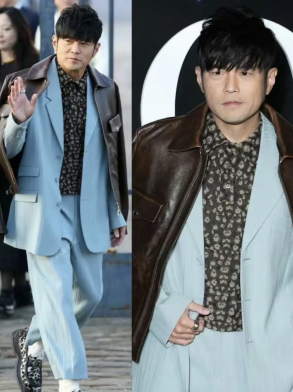 周杰伦法国看秀惹争议,发福变胖脸肿成面包,和昆凌同框很显老