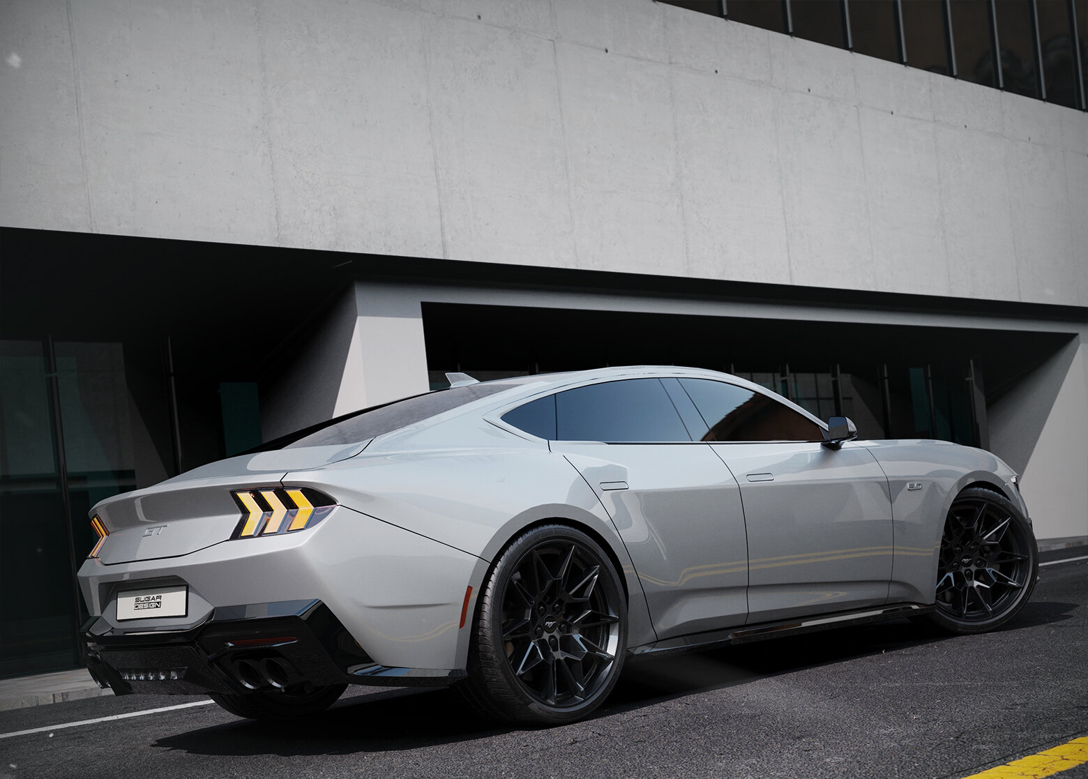 "福特野马四门版渲染图曝光,挑战性能新标杆?