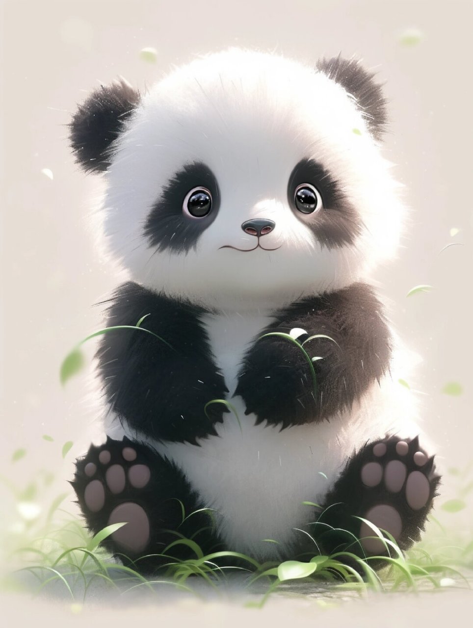 呆萌大熊猫傻乎乎看你:当你与大熊猫对视时,它们那双无辜的眼神和可爱