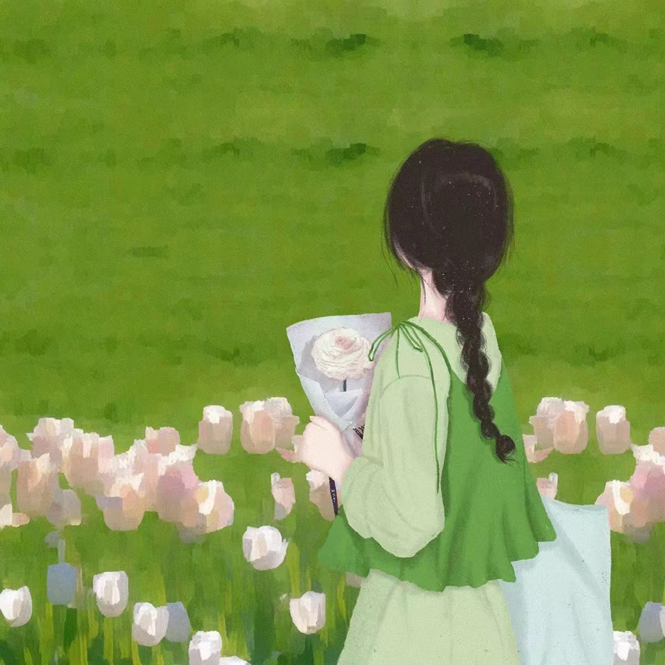 氛围感背影 动漫女生头像78