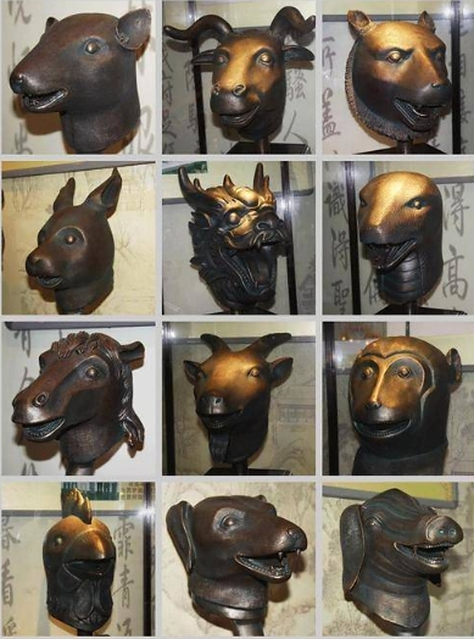 圆明园十二生肖兽首铜像 圆明园十二生肖兽首铜像原为圆明园海晏堂外