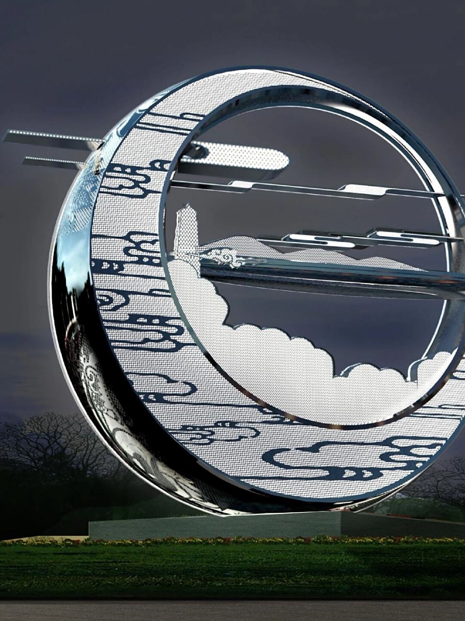 城市门户景观雕塑日新月异  这整组《日新月异》雕塑,不仅仅展现了