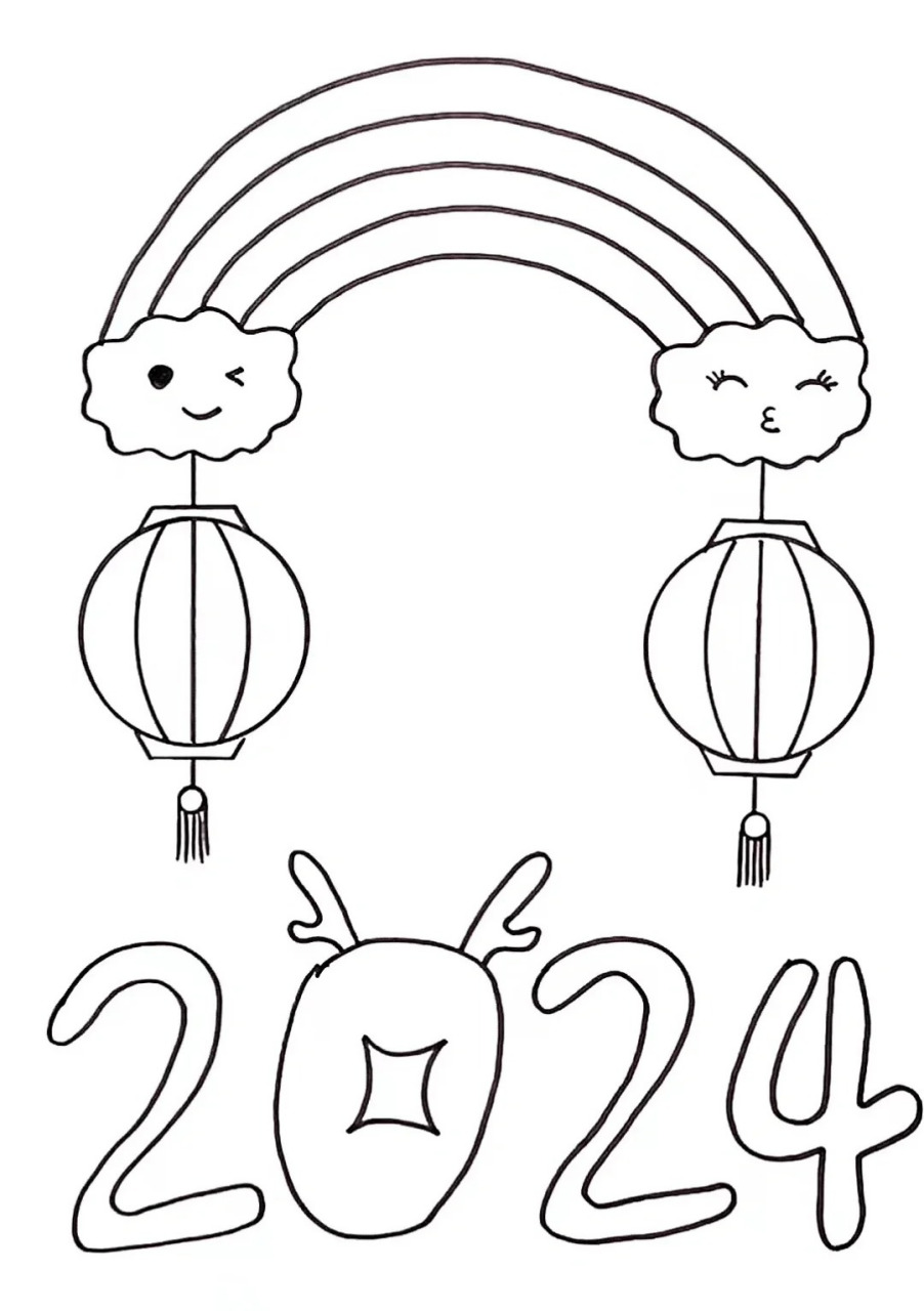 儿童简笔画过年的画怎么画  马上就过年了,儿子今天的家庭作业是画一