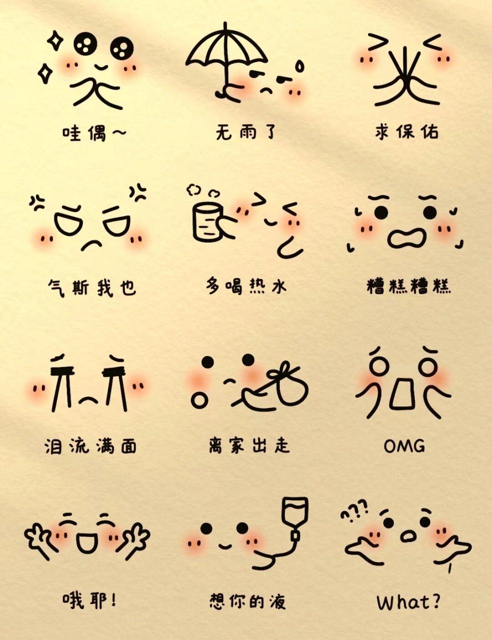 小表情合集  一组超可爱的小表情包来啦!