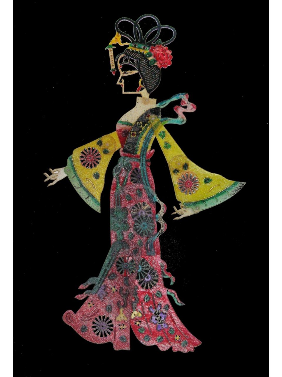 中国古典古代民间传统文化艺术皮影戏图案