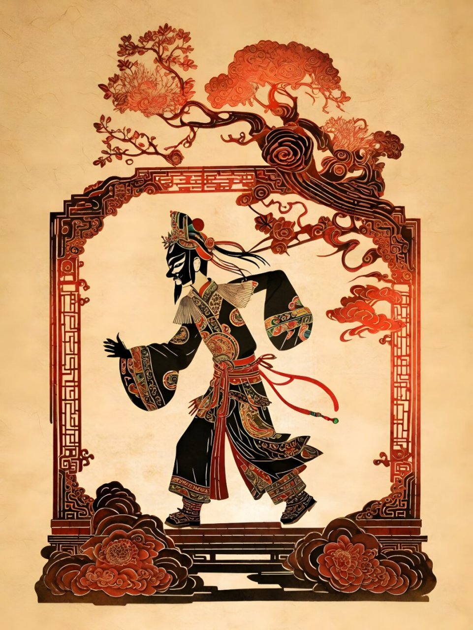 奇域ai|中国传统皮影戏海报