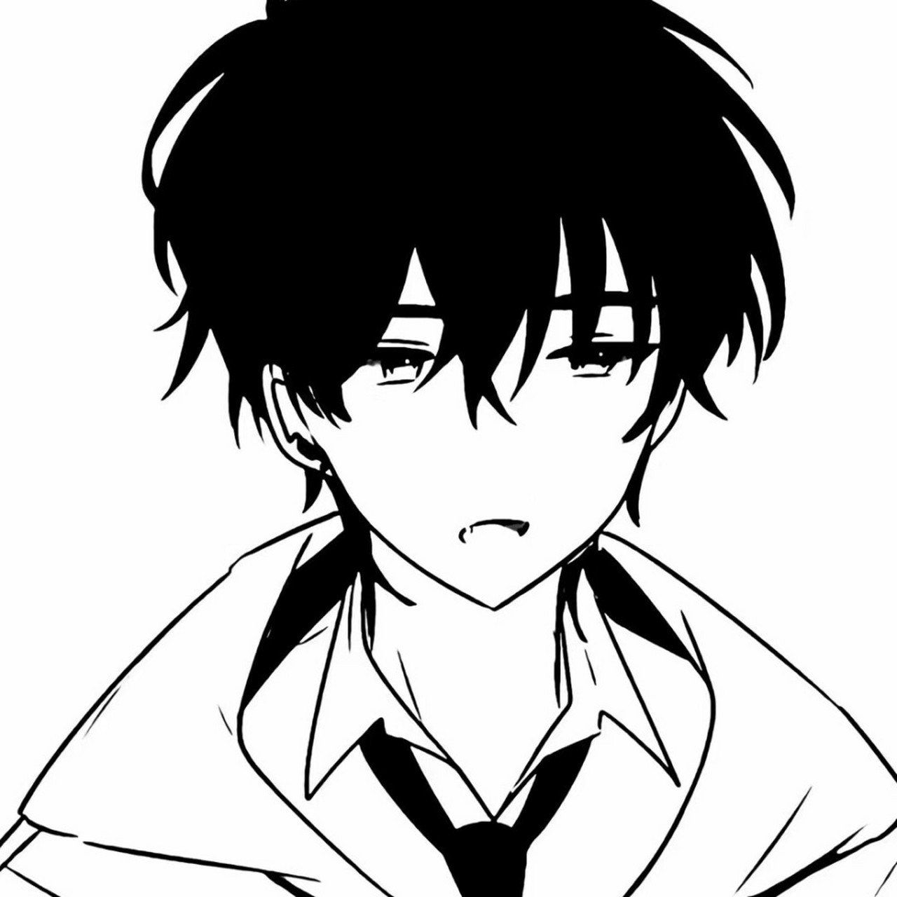 黑白动漫男头~ 小众头像黑白系 #头像# #最靓头像壁纸征集赛