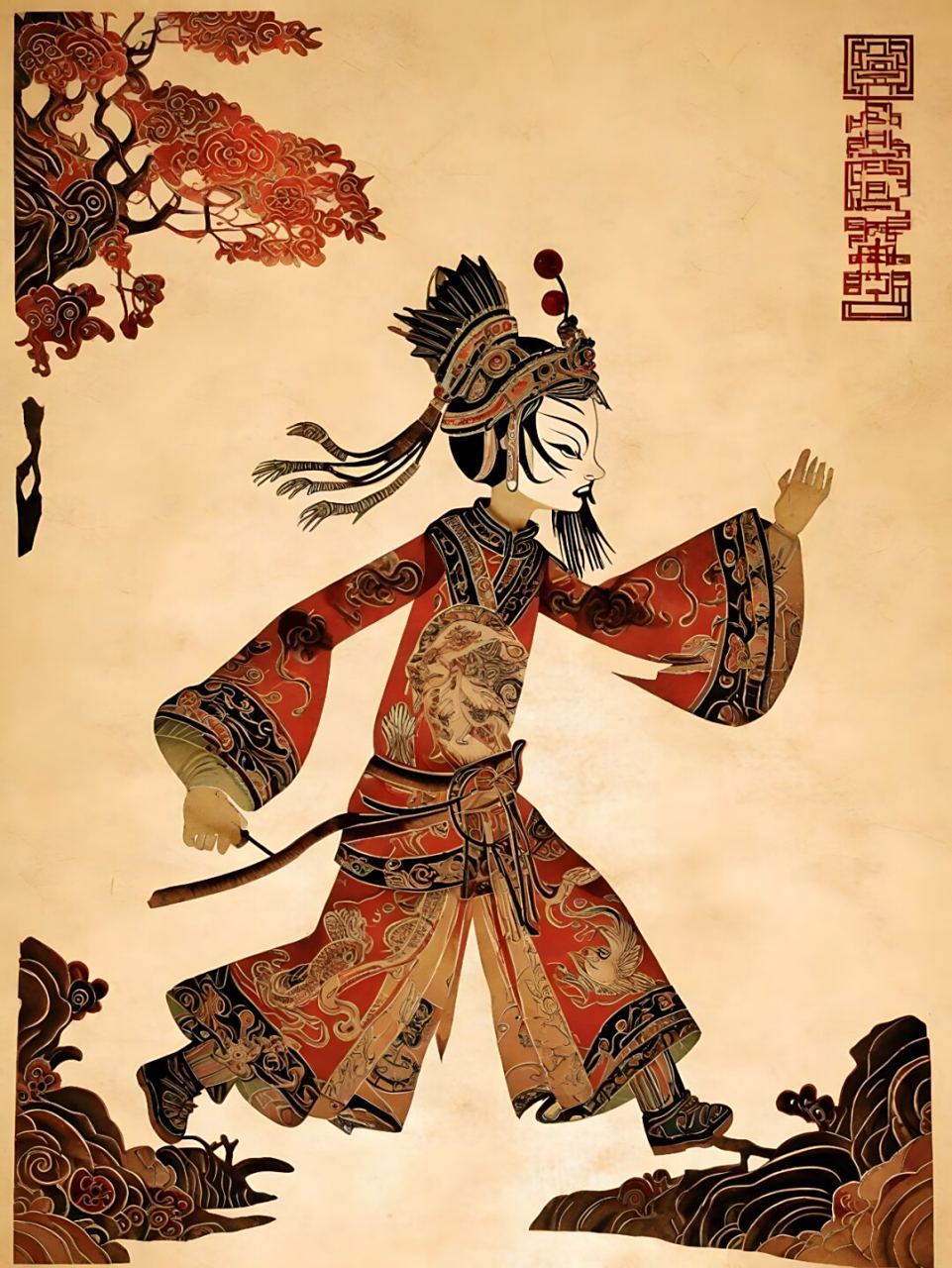 奇域ai|中国传统皮影戏海报