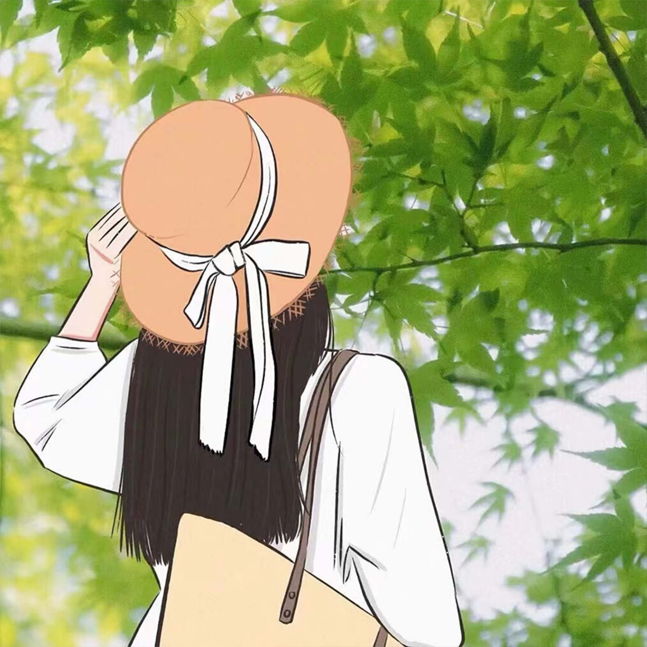 氛围感背影 动漫女生头像❤ 她的每一个背影,都是一幅美丽的画卷!