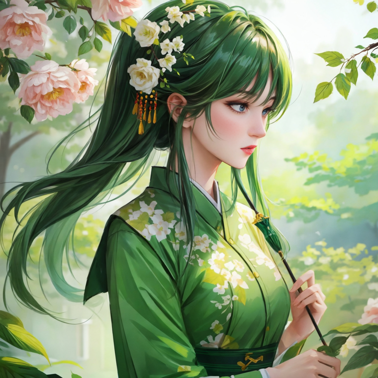 古装温宛女子 :脸若银盘,眼似水杏,唇不点而红,眉不画而翠!#古装美女