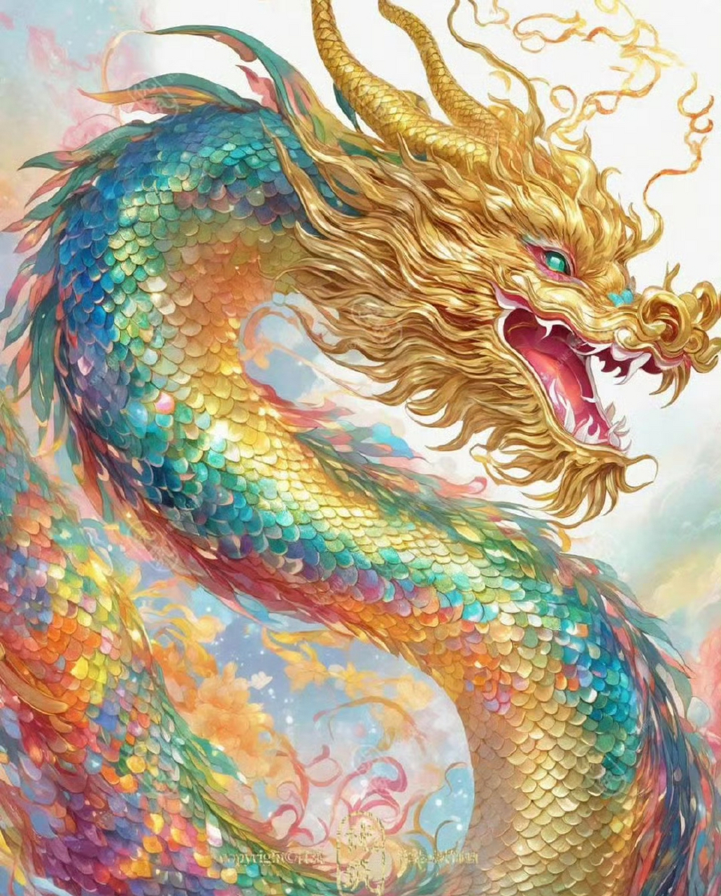 望子成龙迎新年# 龙行天下 威震八方·中国神龙背景图