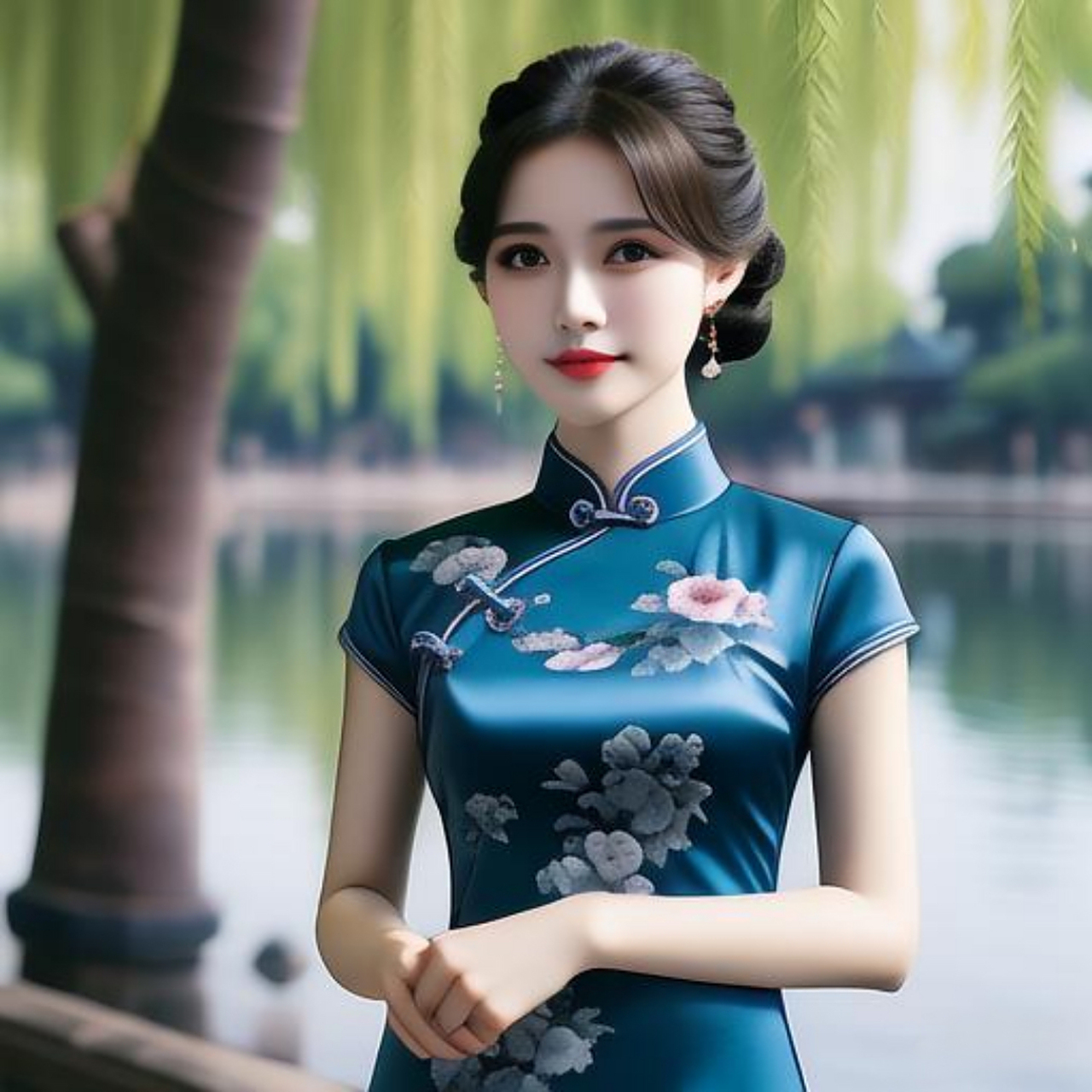 大明湖畔 有一组大明湖畔的旗袍美女送给大家,这组头像的旗袍也是改变