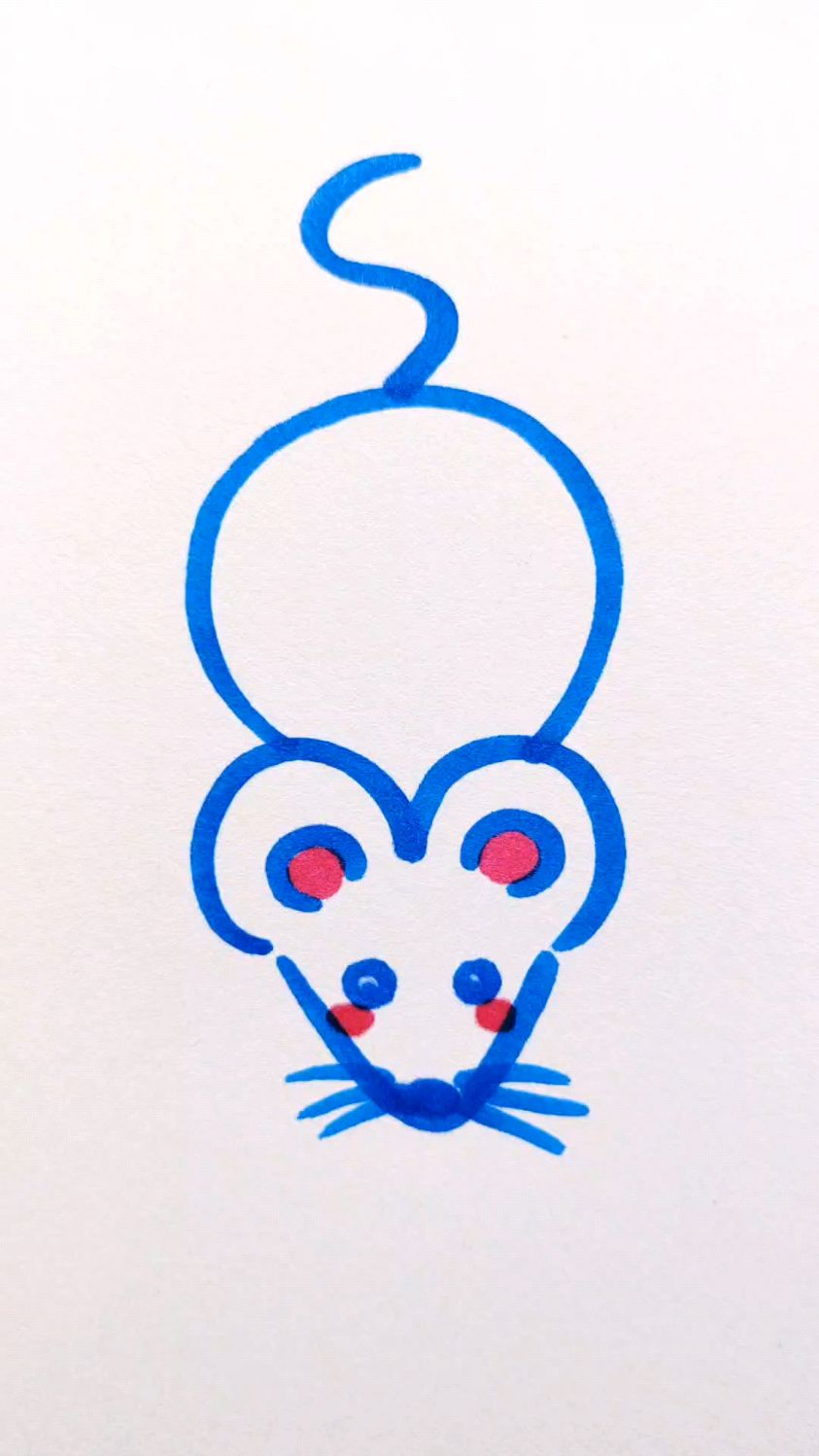 老鼠怎么画简笔画简单图片