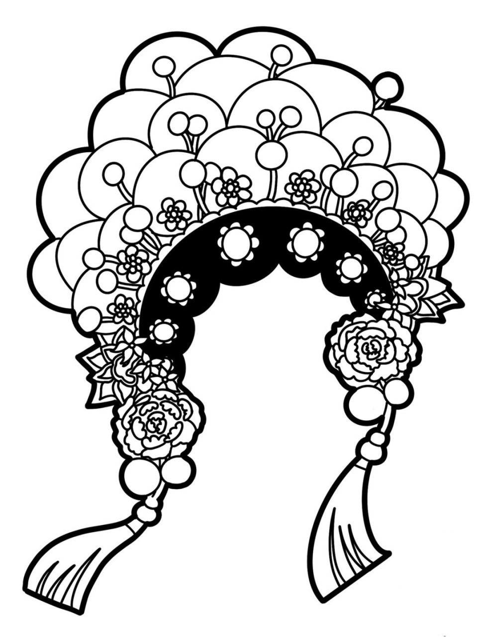 古风素材—戏帽系列  在古代戏曲的舞台上,那些华丽的戏帽,不仅代表着