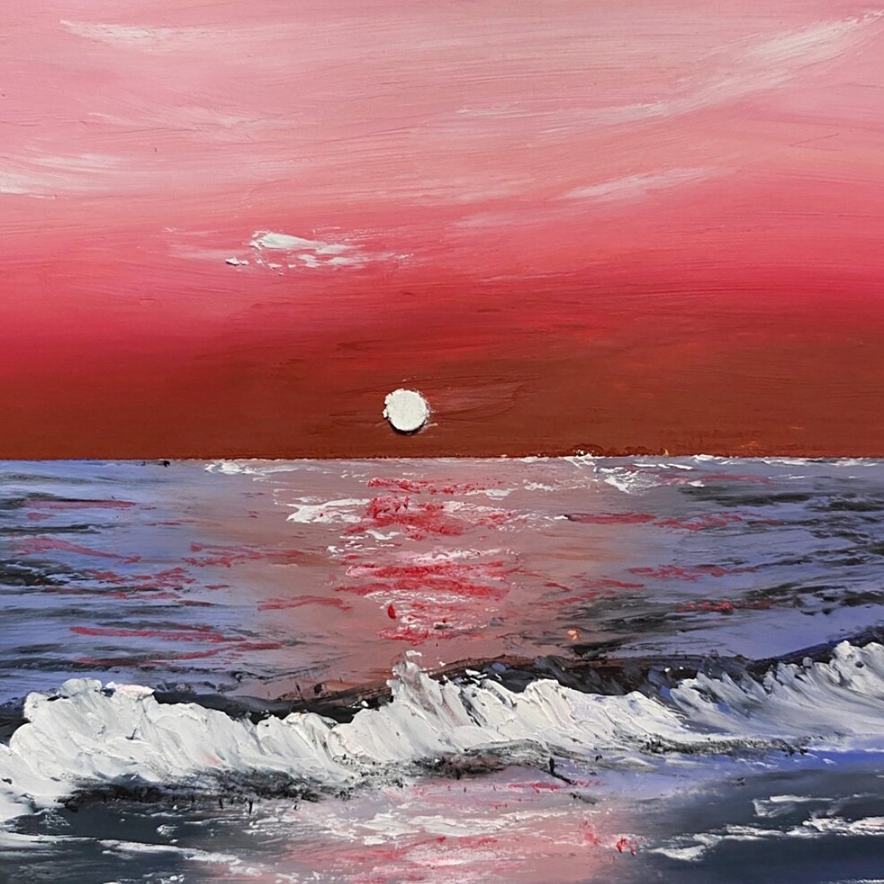 油画棒 速涂夕阳超简单教程来啦	  没爱可以 没空调真的不行