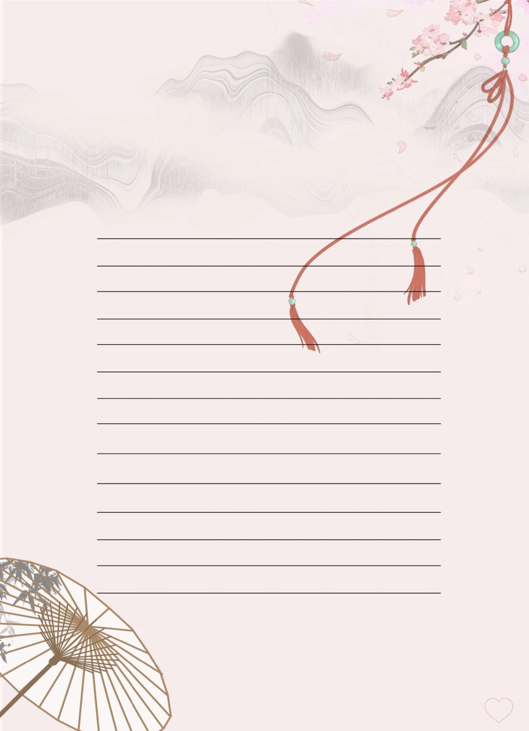 今天为你带来一组超赞的古风信纸素