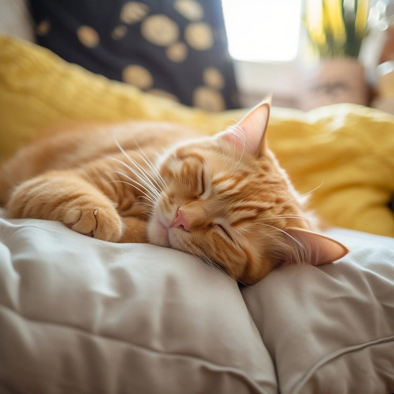 我要是能像他一样好好睡觉就好了  猫咪的生活简直太惬意了!