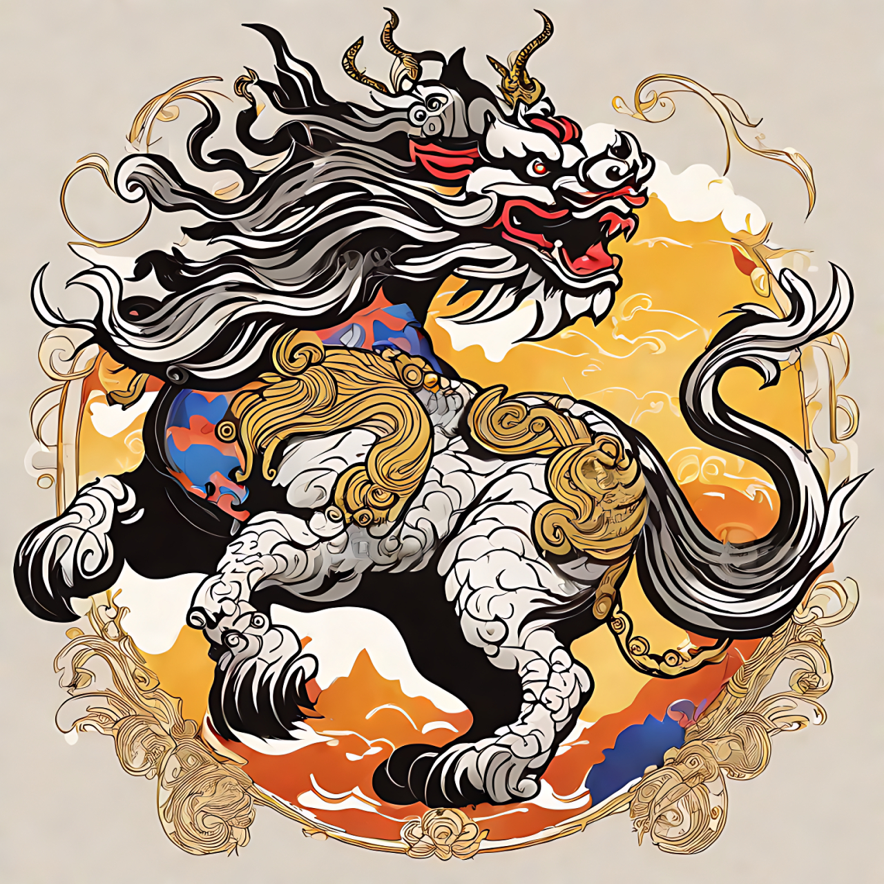 麒麟踏祥云,人间百难消!#吉祥新春会