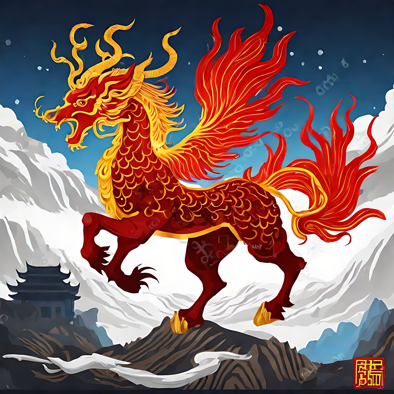 麒麟踏祥云,人间百难消!#吉祥新春会