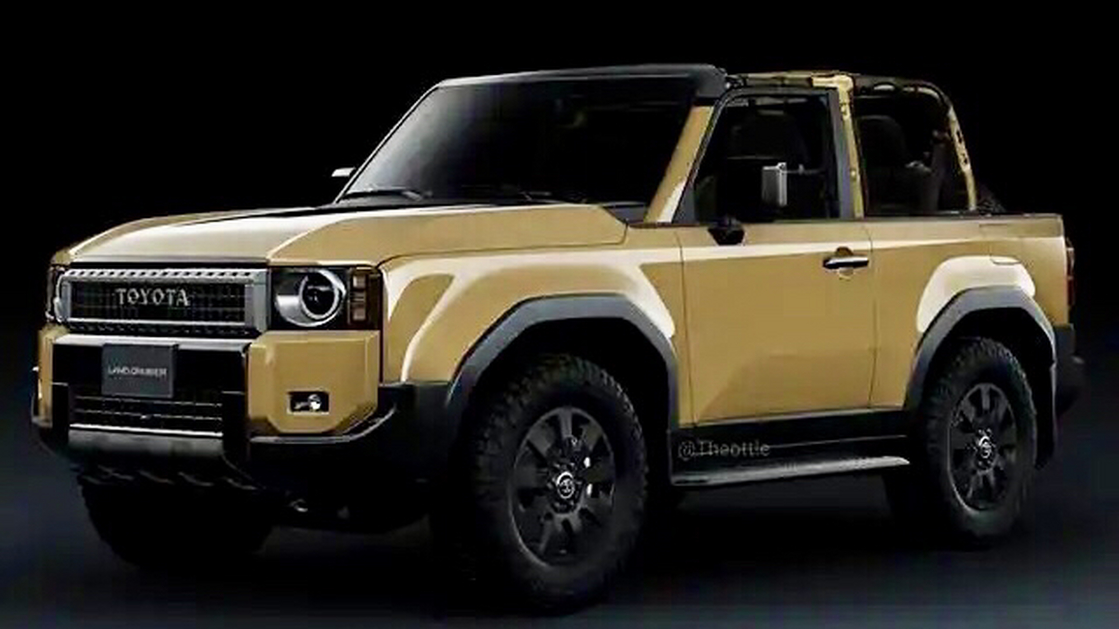 单开门版丰田普拉多靓照来了,搭载和陆巡一样的动力系统,尾部车顶可