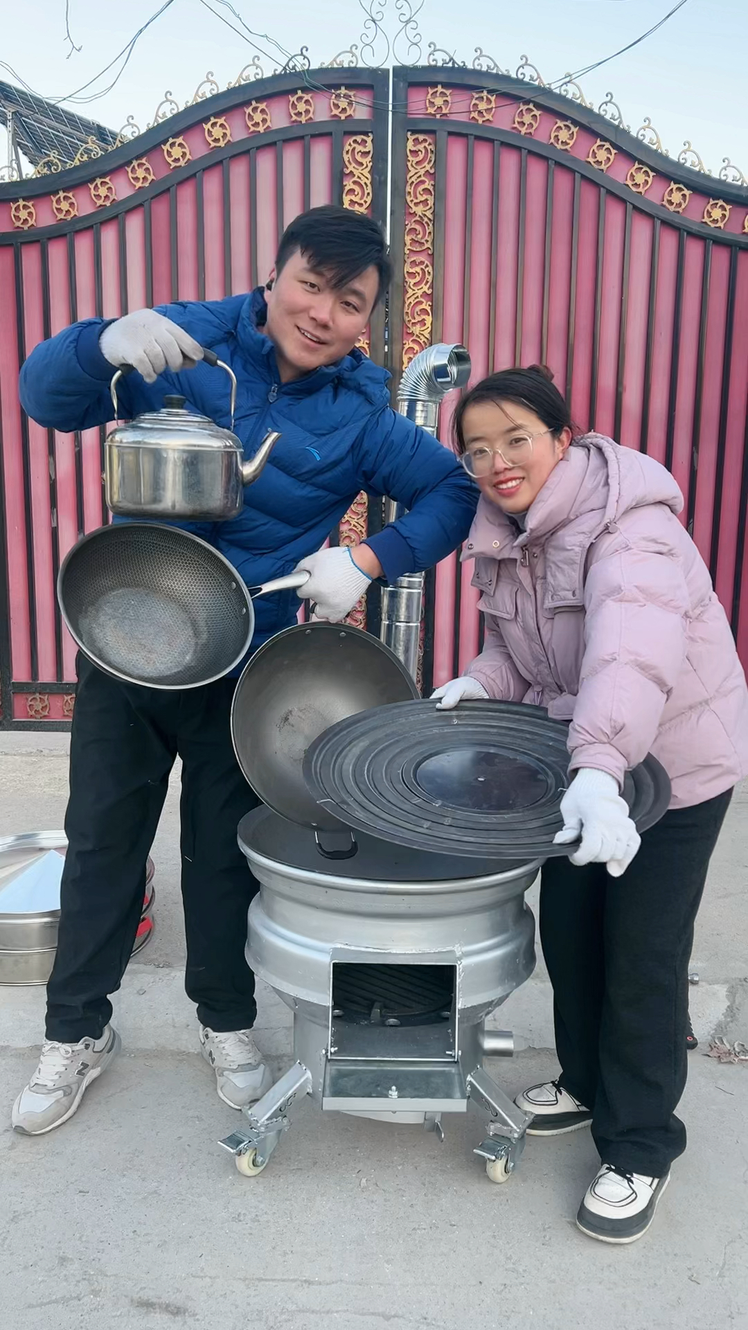 汽车轮毂柴火灶
