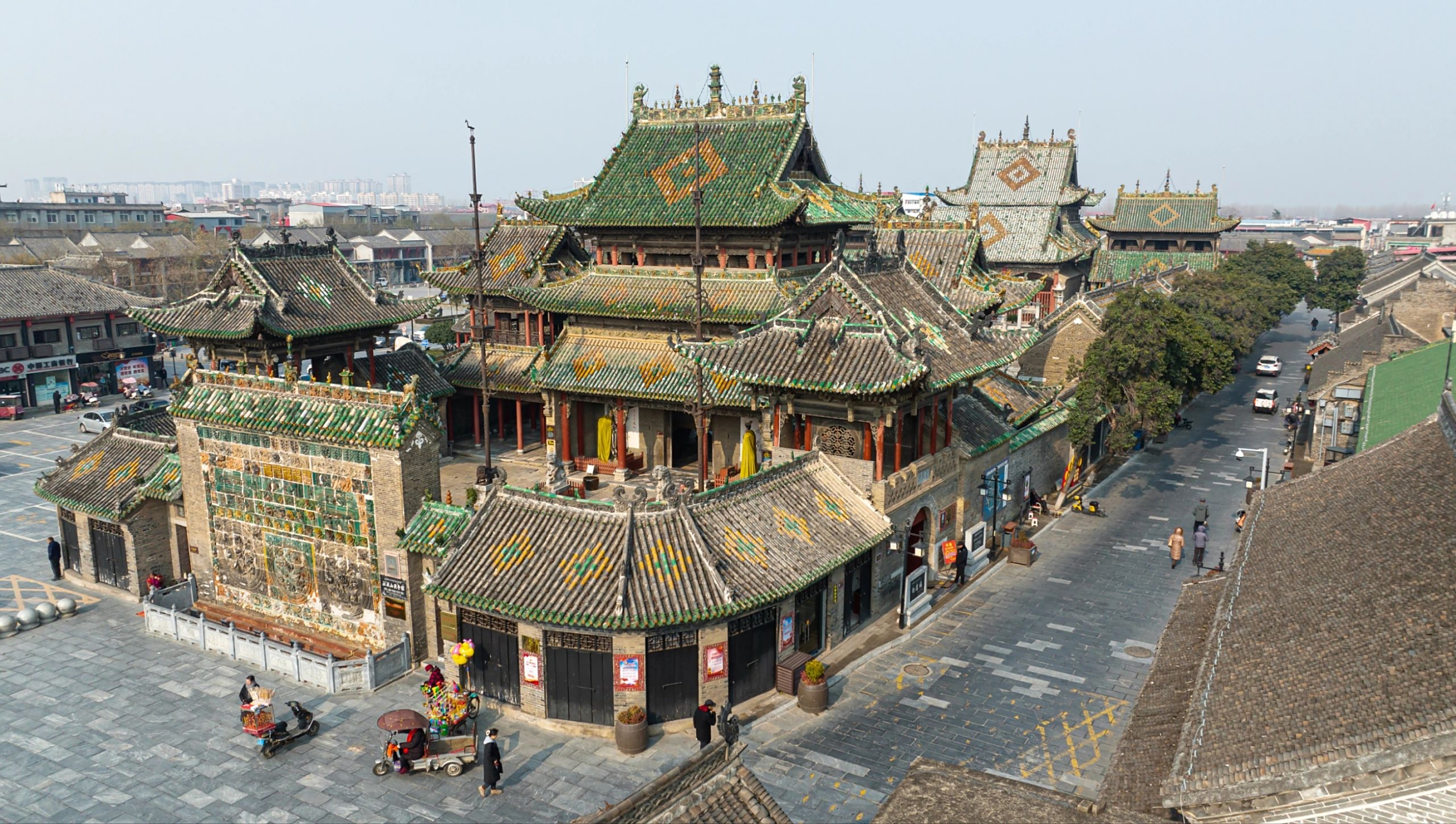 全国最漂亮的山陕会馆,在河南 河南社旗县山陕会馆航拍,这应该是全国