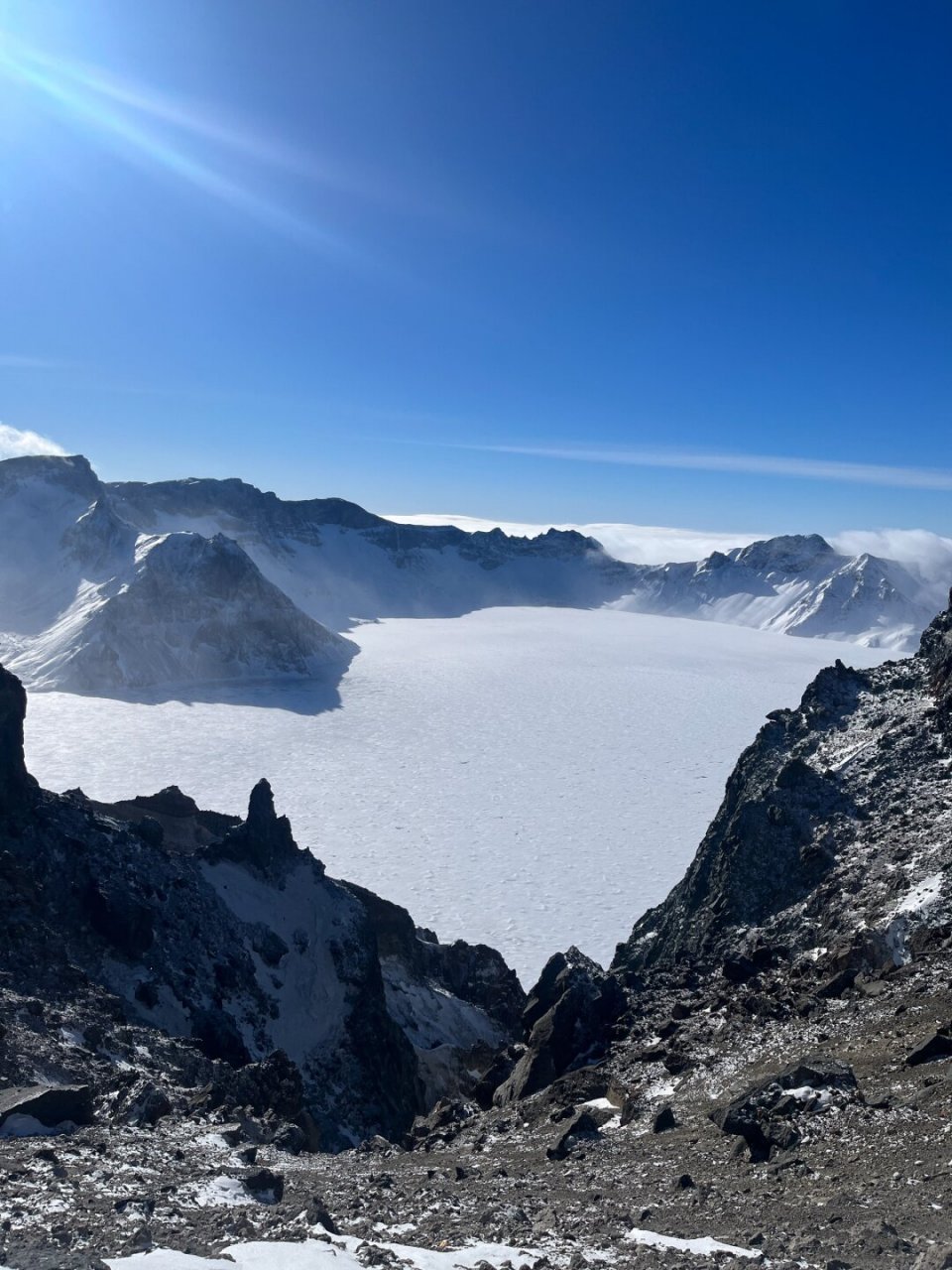 长白山雪景 摄影图片