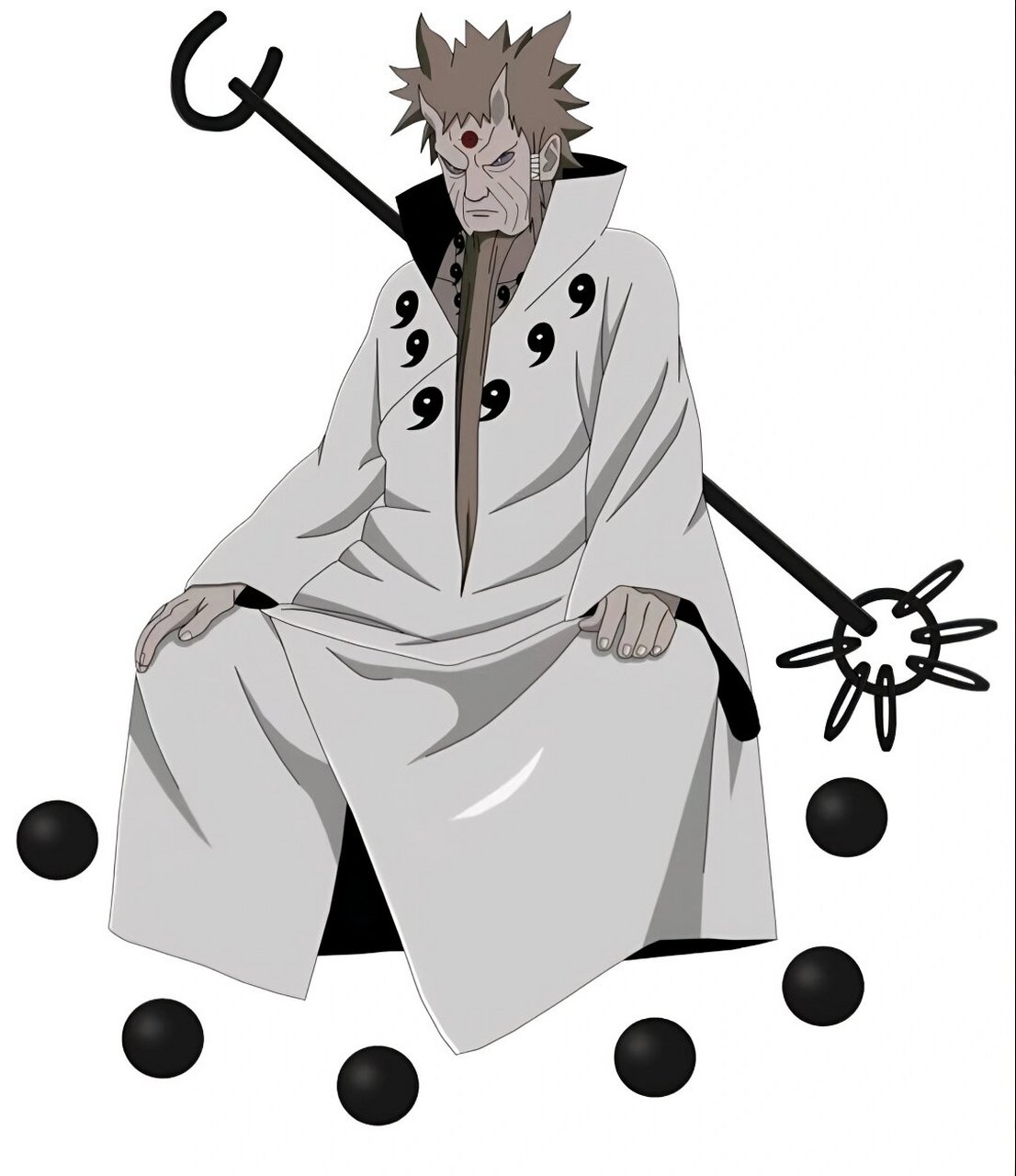 忍宗的开山祖师,被世人尊称为"六道仙人"  大筒木羽衣,又名六道仙人