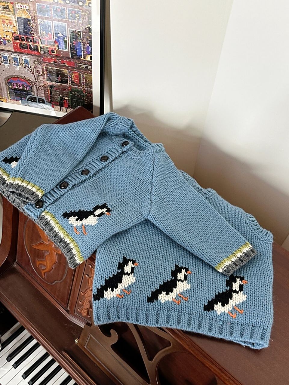 复古小企鹅毛衣男女宝都阔以!