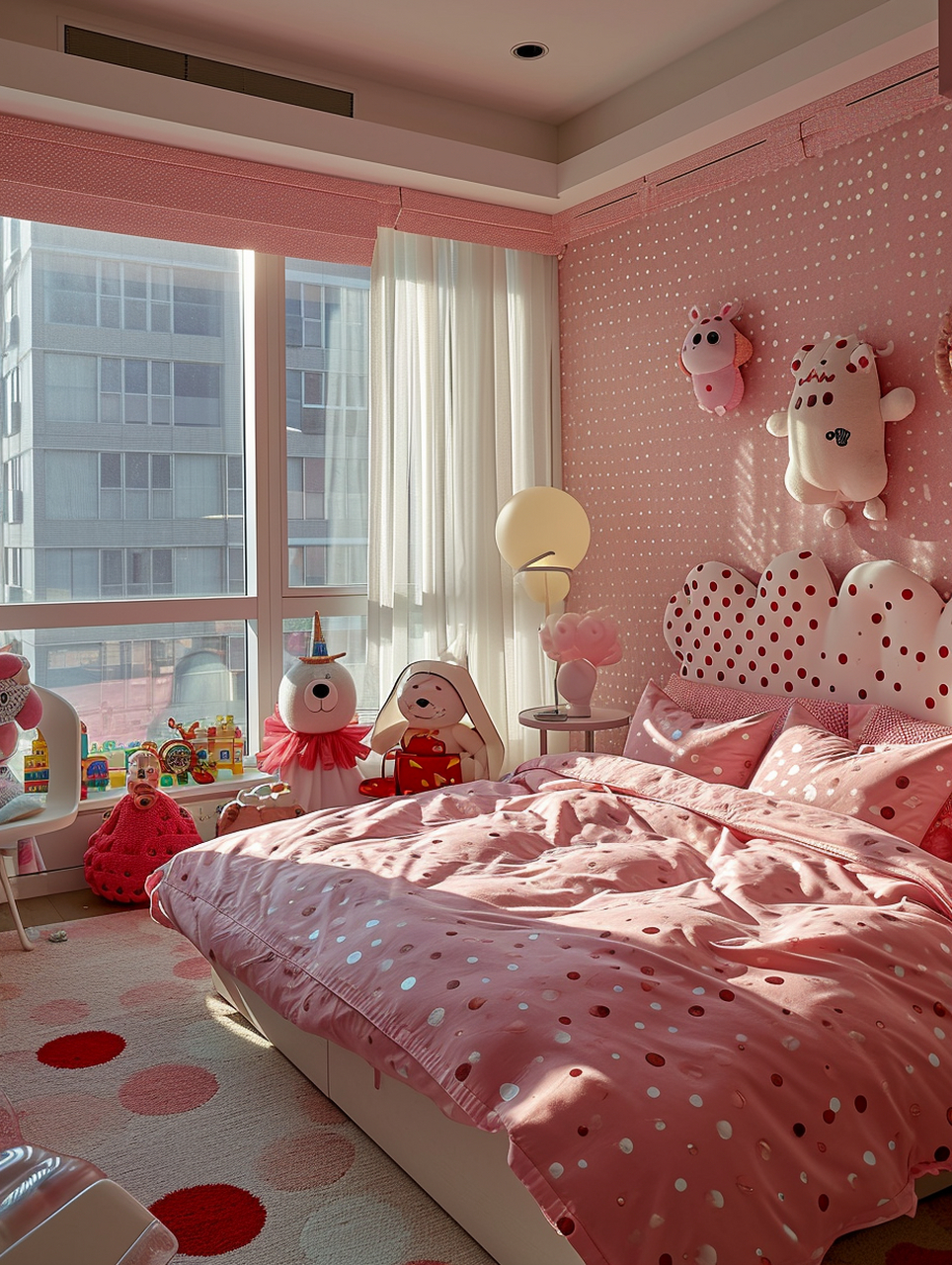 粉色梦幻卧室装饰    这样粉粉嫩嫩的家没有人会拒绝的了吧!