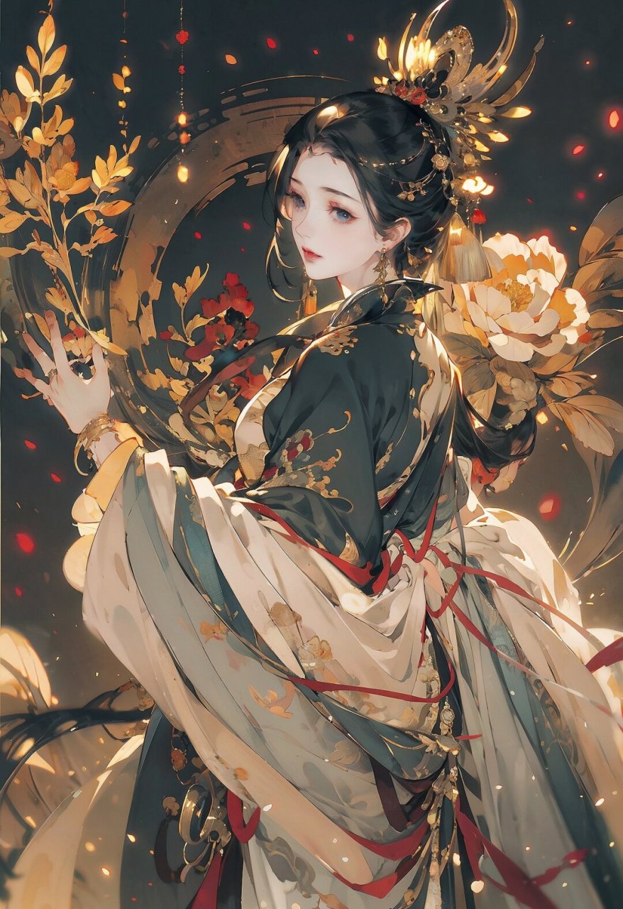 惊满座珠帘 拂袖衣冠绝  古风插画是一种独特的艺术形式,它以古代文化