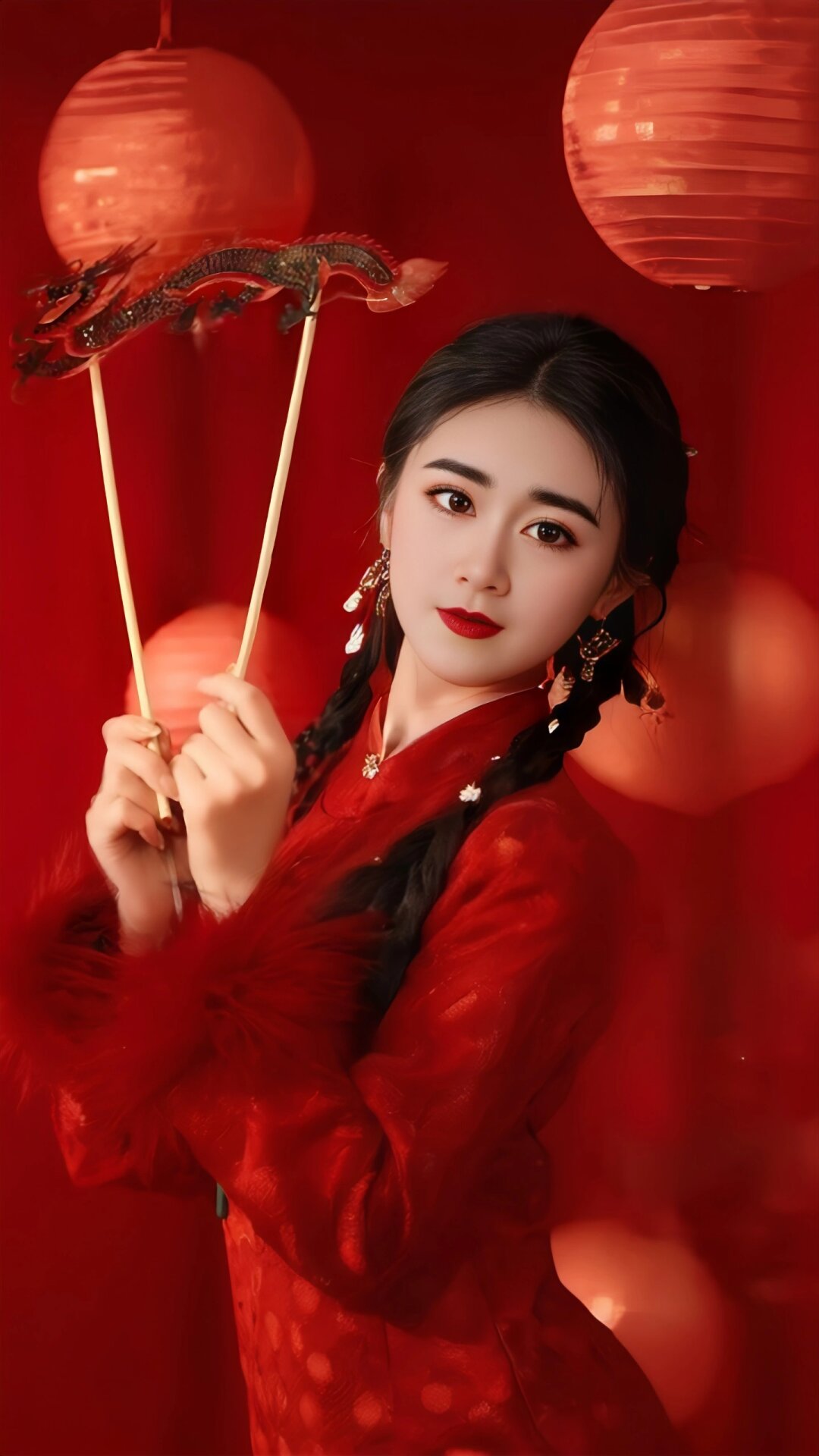 而气质美女,则是新年的美好祝愿的完美体现