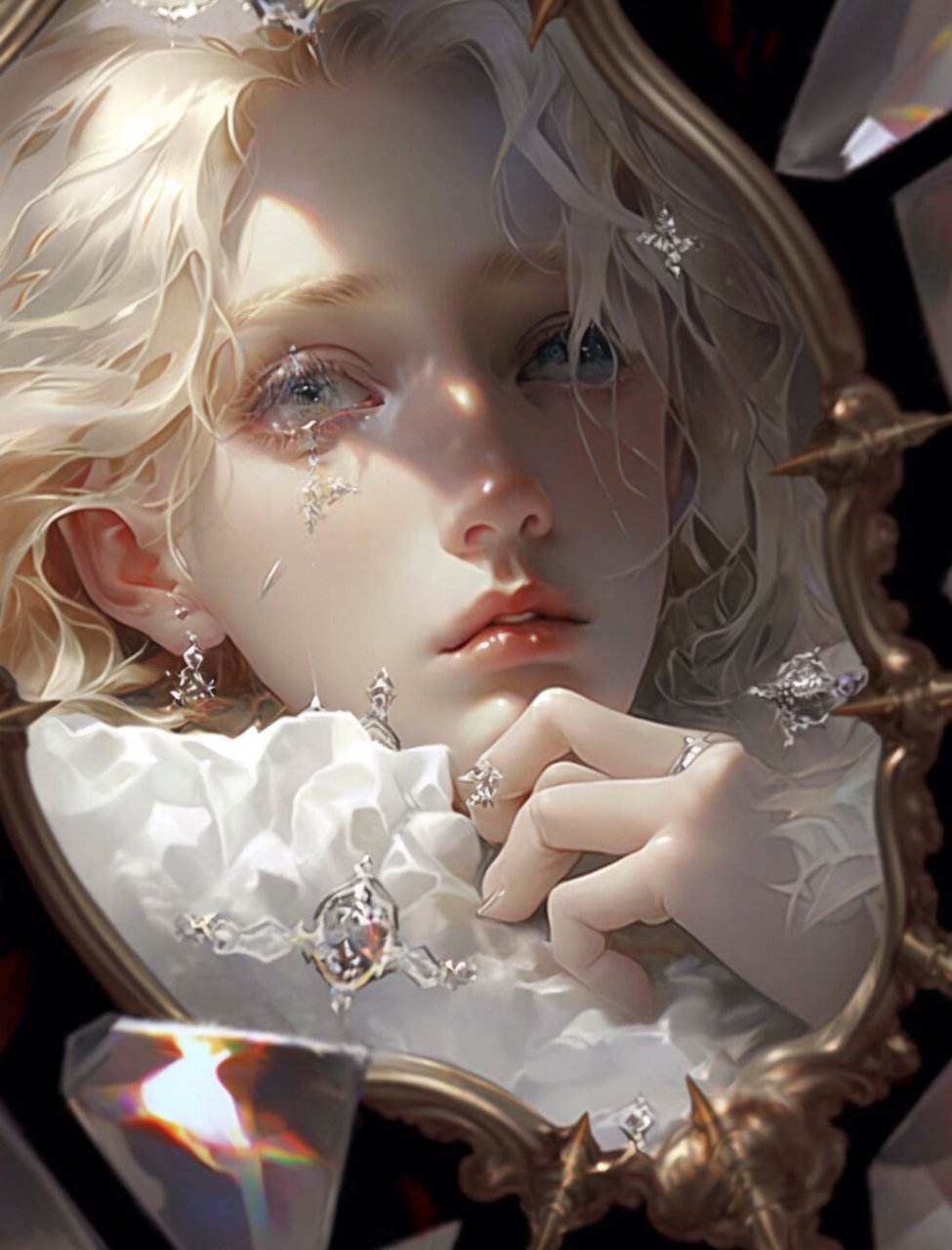 【西幻狂想】镜中玫瑰  在一个充满神秘与幻想的西方世界里,有一面被