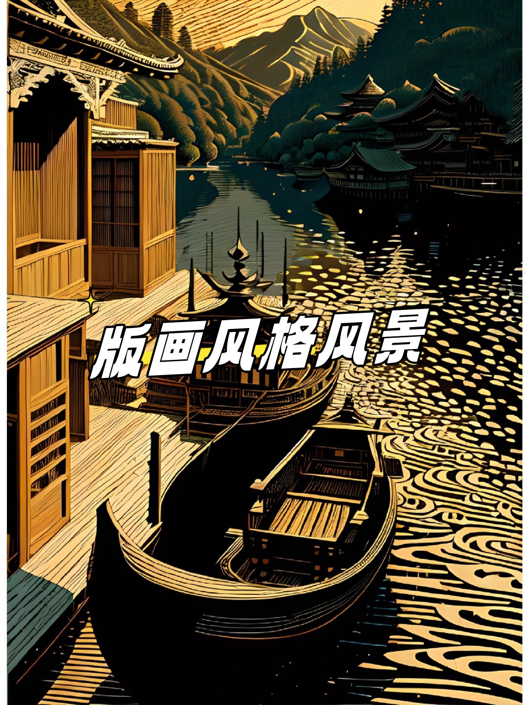 在这片风景版画的世界里,山峦叠嶂,湖泊静谧,树木葱茏,花朵绽放