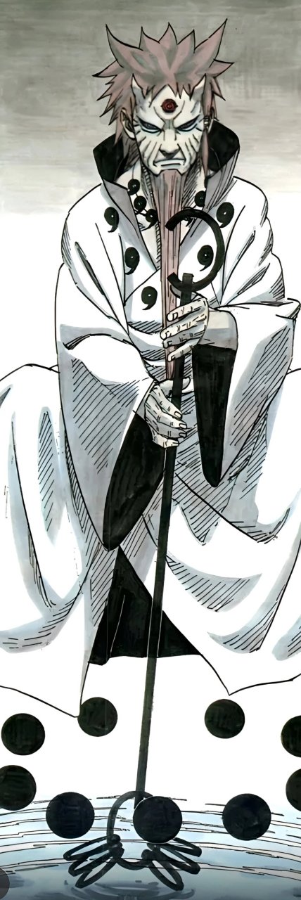 忍宗的开山祖师,被世人尊称为"六道仙人"  大筒木羽衣,又名六道仙人