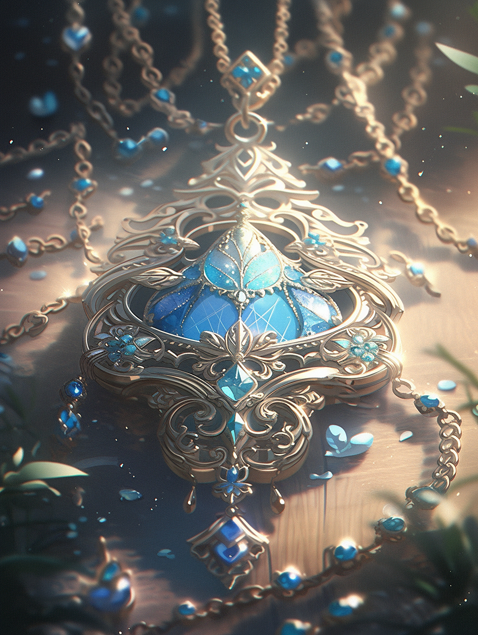 镶嵌灵木之心的项链,拥有唤醒生命,治愈创伤的能力,是木灵族的圣物.