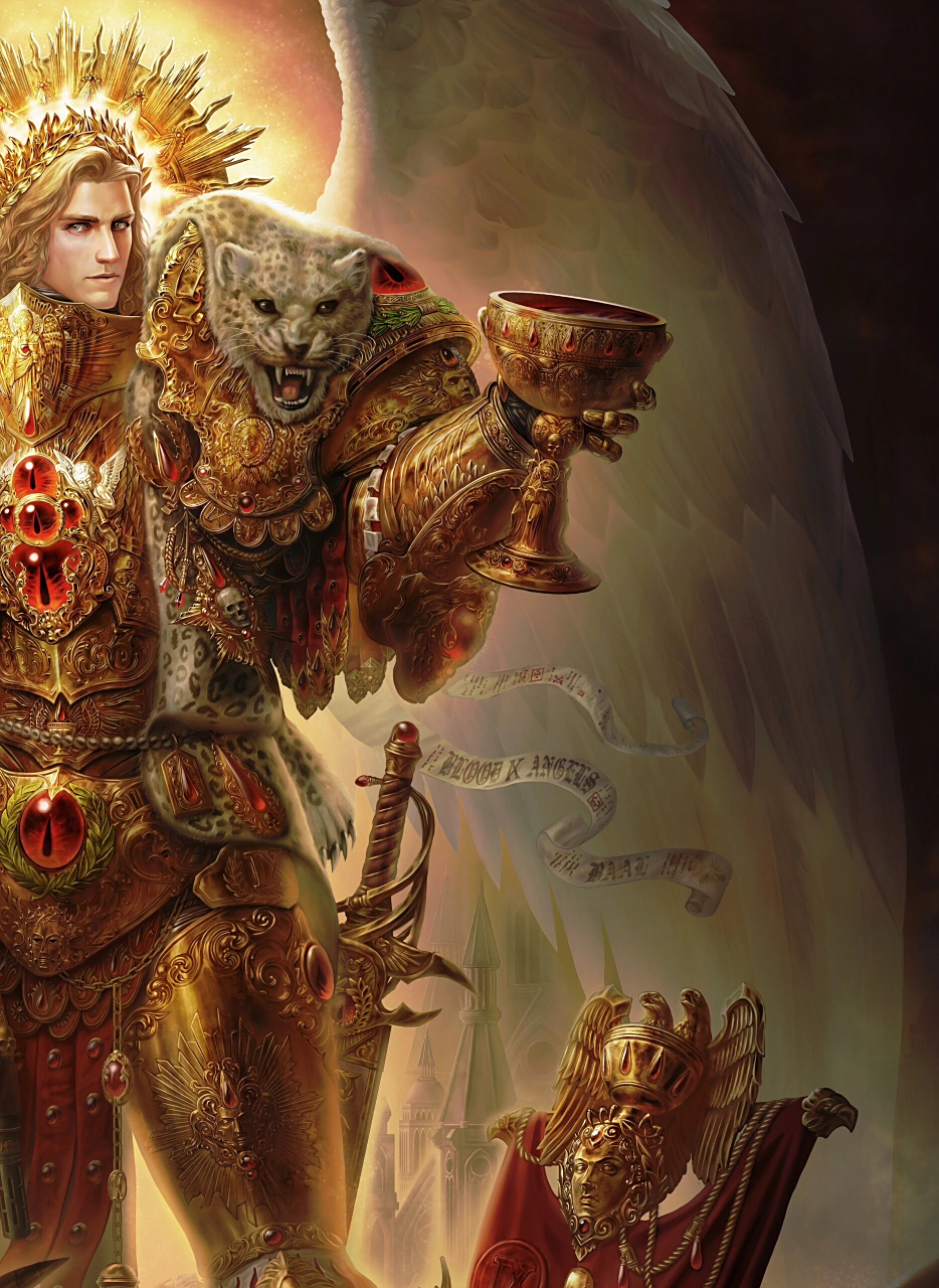 插画|战锤40k圣血天使基因原体圣吉列斯 圣血天使基因原体,第九军团之