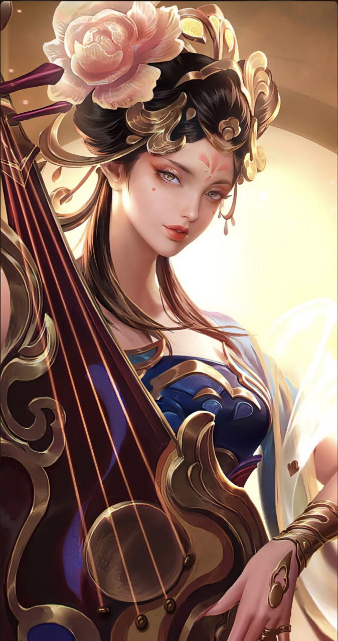 王者荣耀 杨玉环 高清手机壁纸来喽  云想衣裳花想容,春风拂槛露华浓