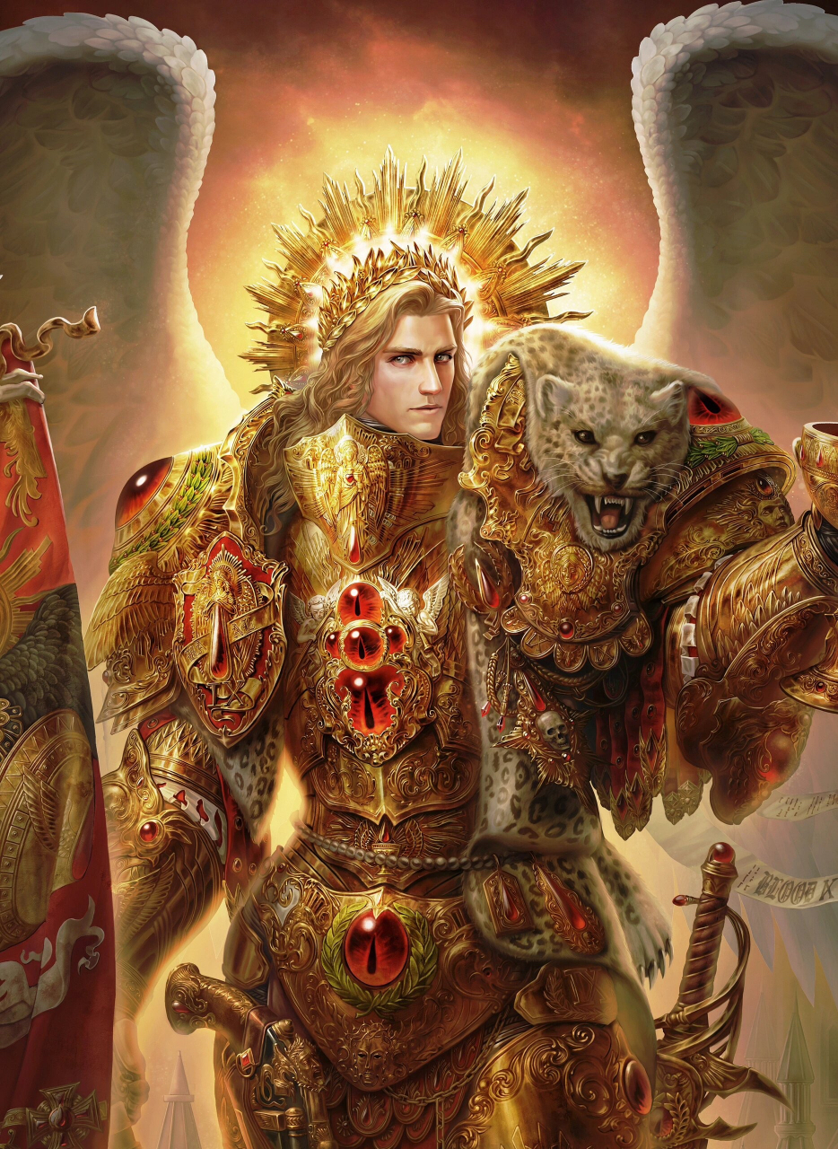 插画|战锤40k圣血天使基因原体圣吉列斯 圣血天使基因原体,第九军团之