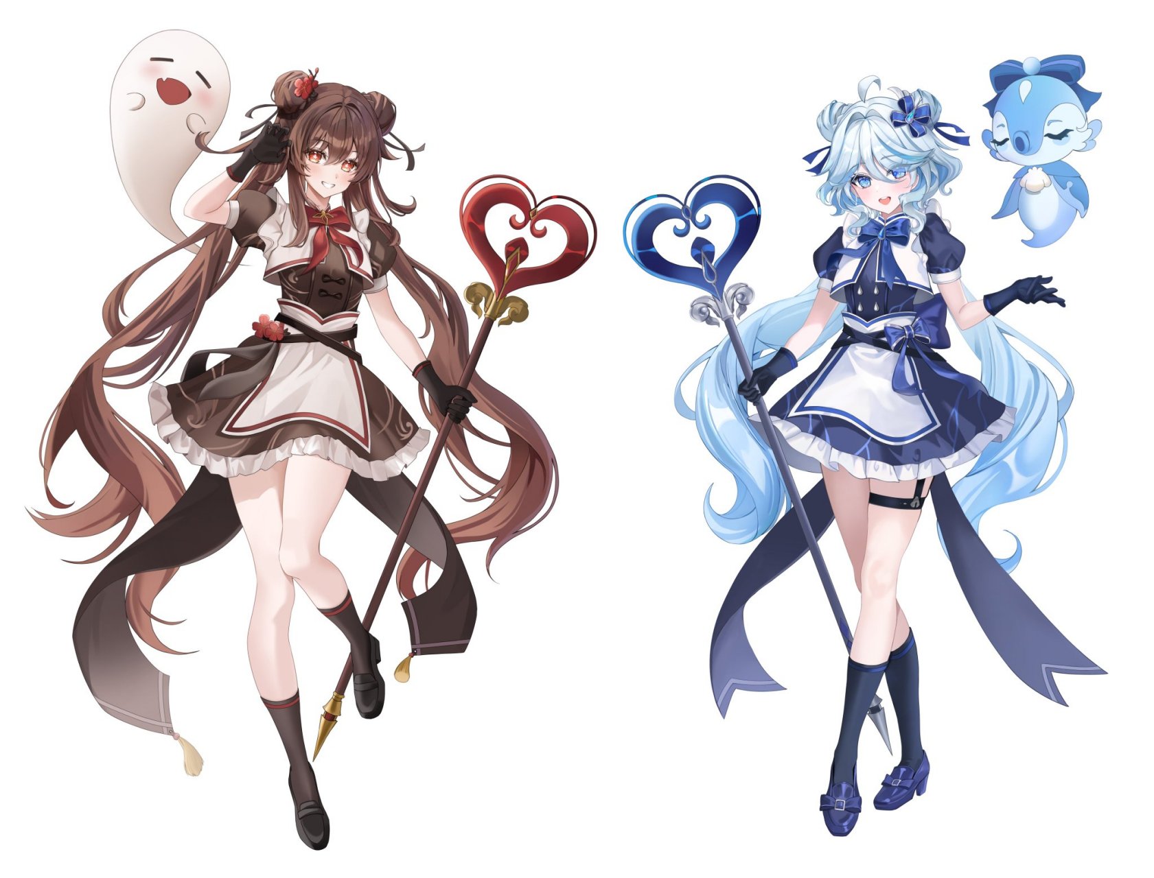 原神# 魔法少女胡桃与芙宁娜,你喜欢谁?[三哈] twi:@yoonhasom