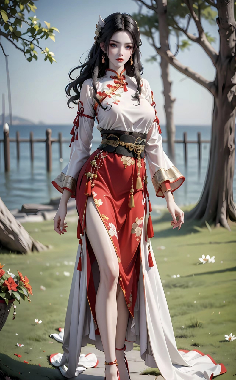 斗破苍穹 美杜莎 高清手机壁纸来喽  当她穿上红色衣服时,仿佛整个人