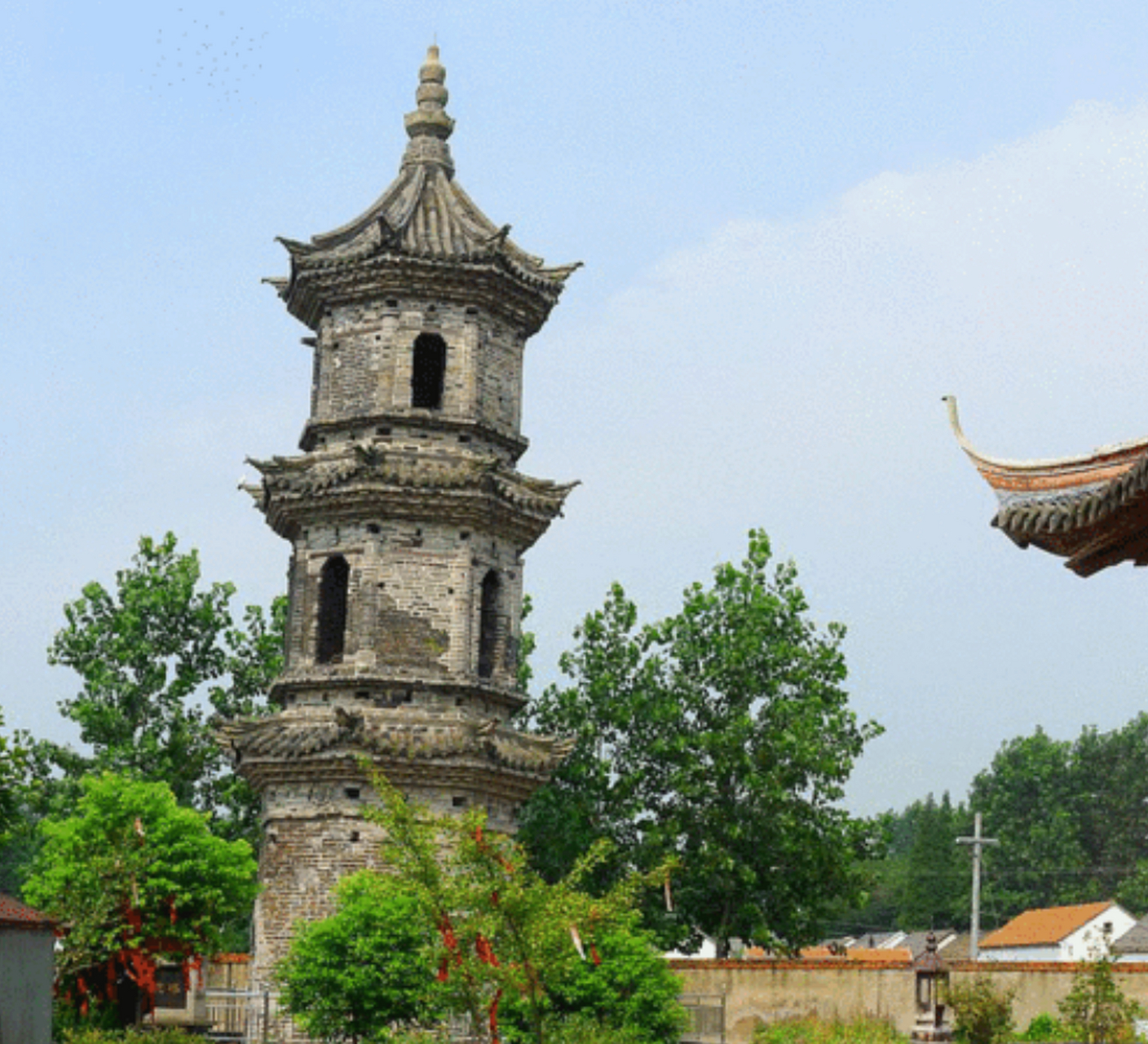 朦胧塔,苏北唯一三层断塔,历史悠久,重建于明代.