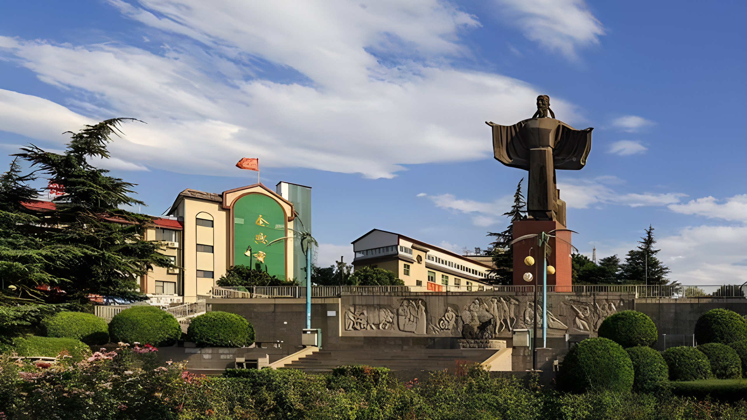 杜甫诗歌文化主题公园 杜甫故里 巩义杜甫像