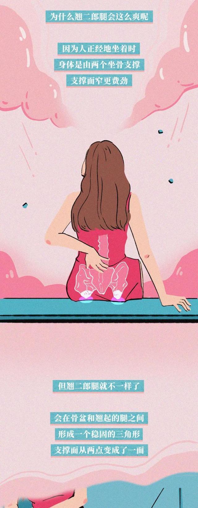 跷二郎腿为什么觉得很"舒服"?这是一个好习惯吗?漫画为你解答