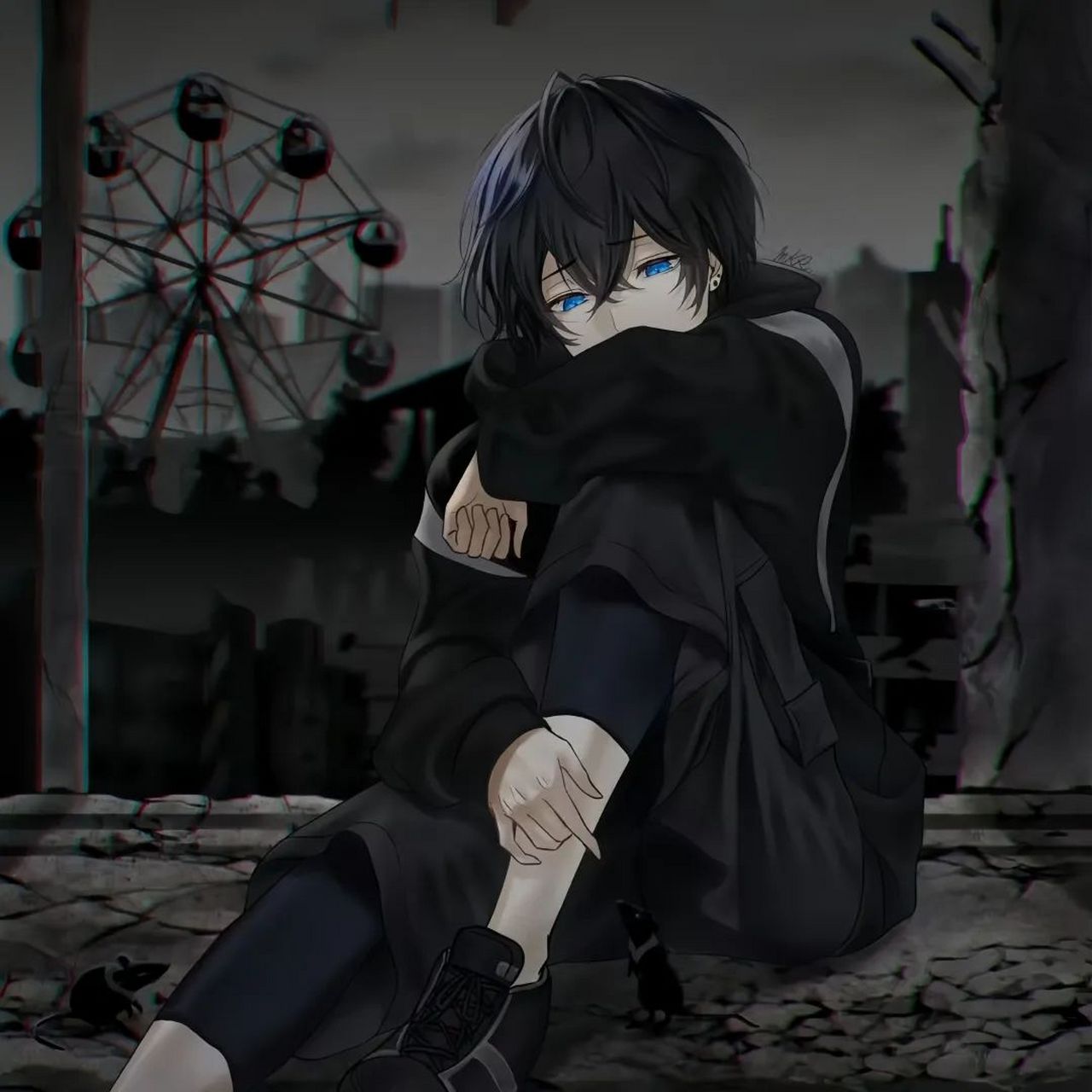 孤独感瞬间拉满的男生头像