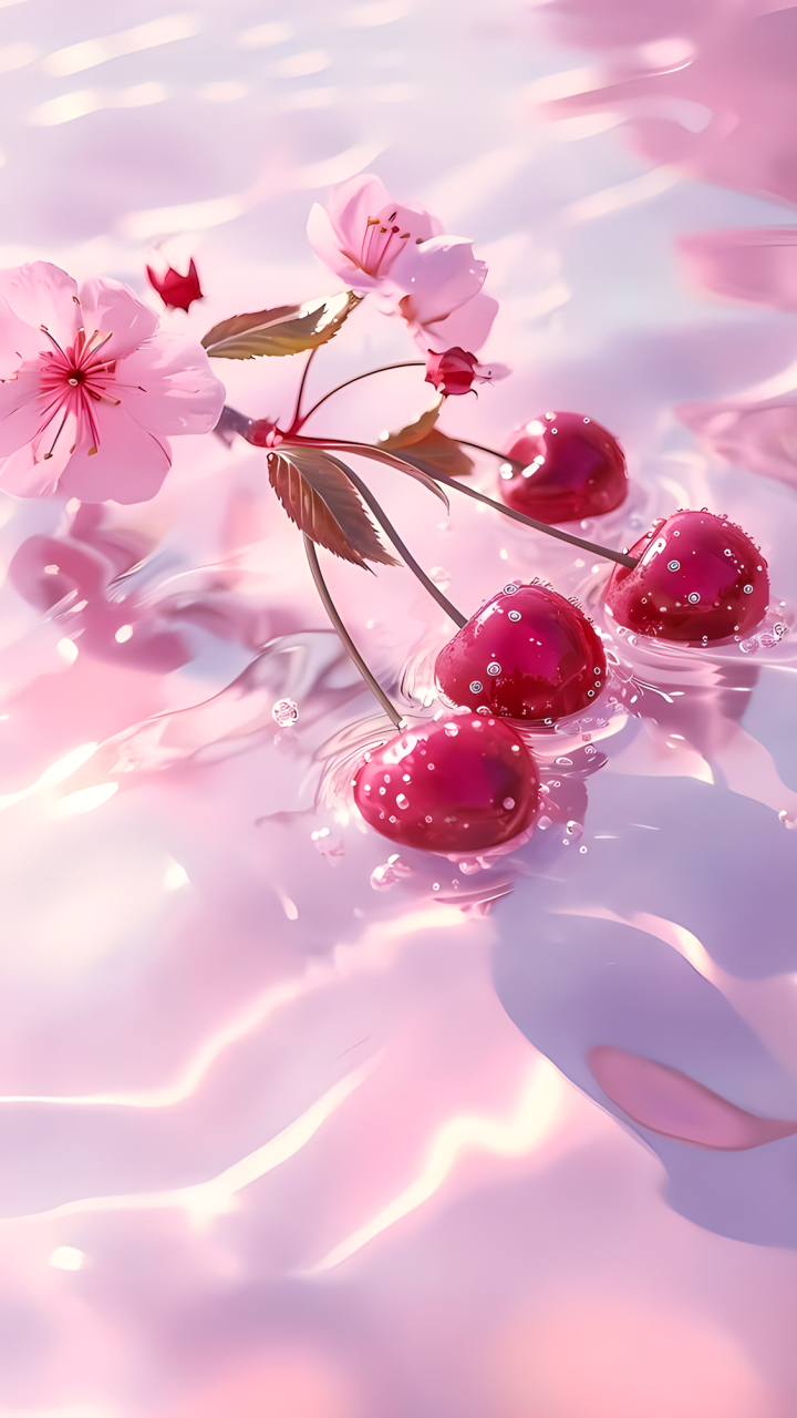 浪漫壁纸,水中花