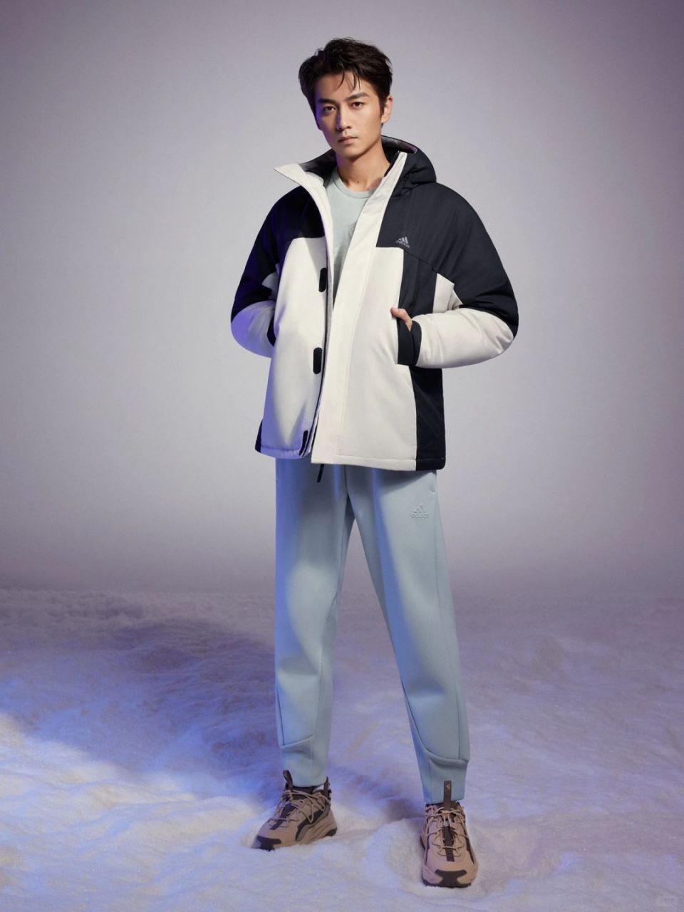 陈晓实力演绎冻龄暖男风范,adidas新款羽绒服穿搭秒变冬季型男教科书